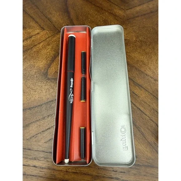 RARE Rotring ArtPen Lettering M Fountain Pen NOS Unused w/ Original Metal Box - Picture 11 of 11